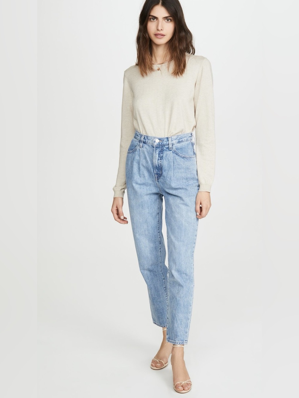 J Brand Pleated Peg Jeans in Innocence Size 24 NWOT